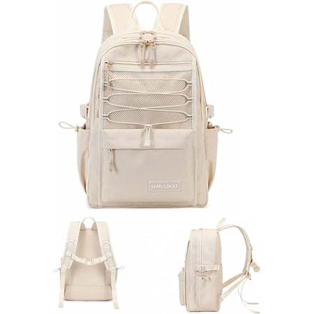 Asthetic Ricksack Aesthetic Mesh Backpack with Reflective Point, Large Capacity Rucksack ...