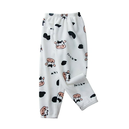 

Christmas Pajamas Pants for Teen Boy Girl Flannel Warm and Comfortabel Christmas theme printing Sleepwear Homewear Fall Winter christmas pjs 13-14 Years