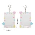 thumbnail image 3 of Unique Bargains 1 Pc ID Badge Holder Portable Stars Keychain Card Holder Pink Blue, 3 of 5