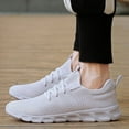 thumbnail image 4 of Mens Shoes Casual Sneakers Low Top Walking Shoes Breathable Mesh Sport Shoes White Size 6.5, 4 of 9