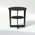 thumbnail image 4 of Furinno Tidur Oval Nightstand, Bedside Table with Open Shleves, Walnut, 4 of 6