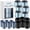 Blue, variant on xnicx Jumbo Hair Rollers Curlers,28pcs Set Heatless Rollers includes 18 Rollers with 10 Clips to Sleep in for Long,Short Hair,Large Self Grip Hair Rollers(60mm、48mm、36mm)Pink Hair Bangs Volume