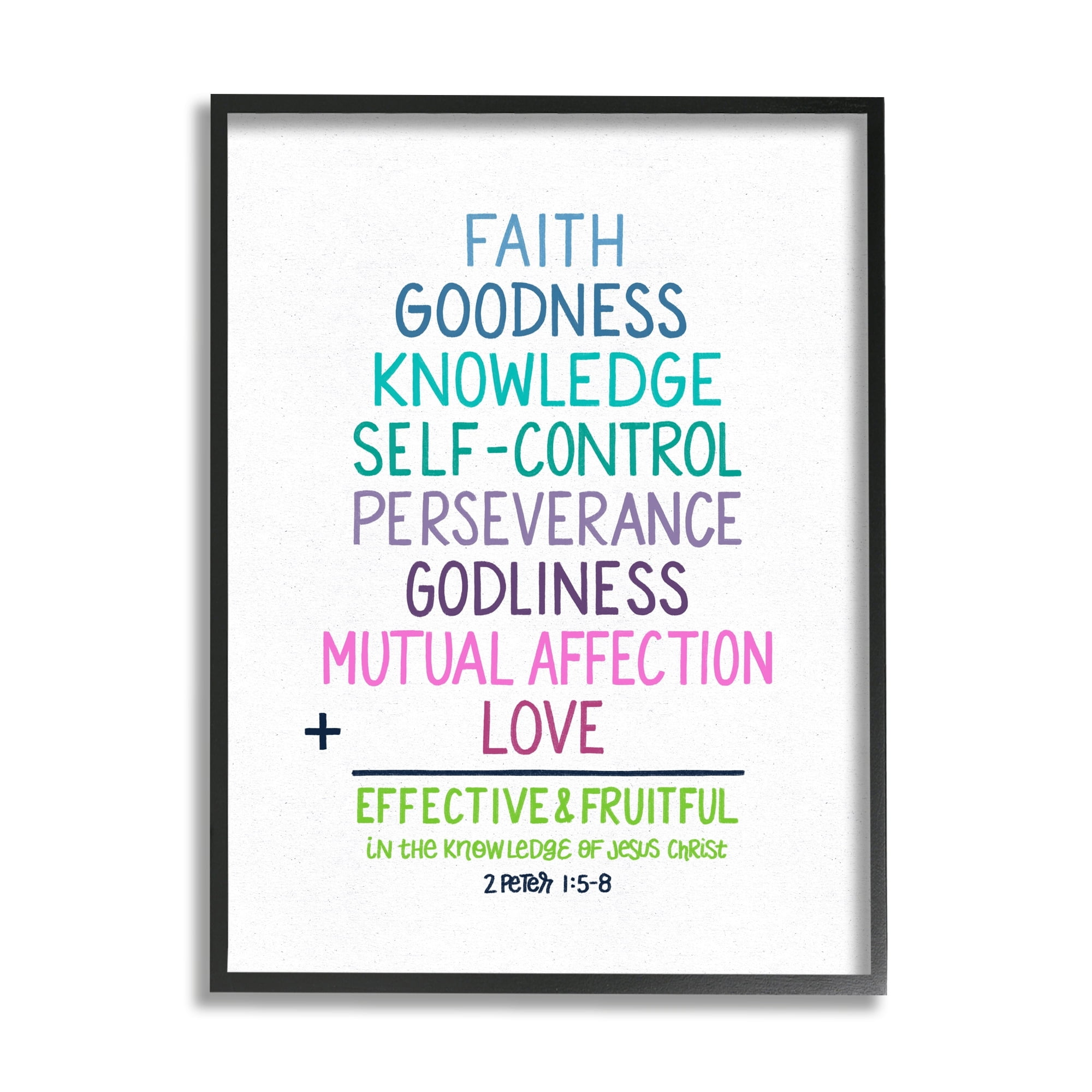 Stupell Industries Effective & Fruitful In Knowledge Peter 1:5-8 Proverbs, 24 x 30, Design by Raye Allison Creations