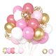 thumbnail image 1 of Juego de globos con forma de confeti AIOZX, oro rosa, 50 unidades, 30 cm, con cintas, 1 of 7