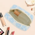 thumbnail image 5 of Unique Bargains 1 Pc Flower Style Drawstring Makeup Bag for Vacation Blue Polyester, 5 of 6