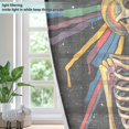thumbnail image 4 of Yayeee Window Curtains Set of 2 for Living Room Light Filtering 63"x42", Colorful Skeleton Sun, 4 of 7
