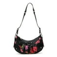 thumbnail image 3 of No Boundaries Women's Contemporary Hobo Handbag, Blurred Floral, 3 of 5