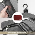 thumbnail image 3 of 25*7*13cm Toiletry bag, travel bag with hook, waterproof cosmetic bag, travel storage bag, 3 of 5