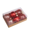 thumbnail image 1 of Fiudx Adornos Navideños, Festividades Decorativas para Árboles, Bolas Colgantes Ligeras, Artículos para Fiestas y Bodas, Uso Doméstico y Exterior, Idea de Regalo Navideño, Incluye 6 Piezas, 1 of 2