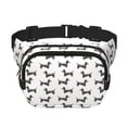 thumbnail image 1 of Balery Dachshund Dog Puppy Mochila Cinturón para Mujeres y Hombres, Bolsa de Cintura Impermeable de Doble Capa con Correa, 1 of 9