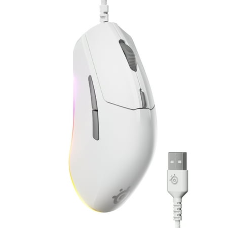 SteelSeries Rival 3 Gen 2 Wired Gaming Mouse, White