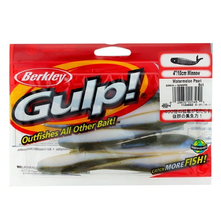 Berkley Gulp! Minnow Bait 4in. Watermelon Pearl 176539