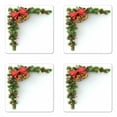 thumbnail image 1 of Christmas Coaster Set of 4, Coniferous Tree Ornament with Customary Bells and Baubles Hanging Xmas Corner, Square Hardboard Gloss Coasters, Standard Size, Multicolor, by Ambesonne, 1 of 2