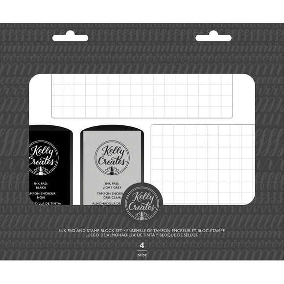 Kelly Creates Ink Pad & Stamp Block Set-