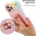 thumbnail image 6 of Dteck for iPhone 13 Pro Max Case 6.7 Inch with Ring Stand, Heavy-Duty Military Grade Shockproof Phone Cover with Magnetic Car Mount for iPhone 13 Pro Max,Colorful, 6 of 6