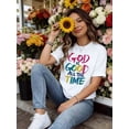 thumbnail image 5 of God Is Good All The Time Christian T Shirt Women Religious Faith Statement Graphic Tee Casual Summer Top, 5 of 8