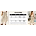 thumbnail image 7 of Women Summer Lace Trim Polka Dot Wide Leg Palazzo Pants High Waisted Cropped Baggy Trousers, 7 of 7