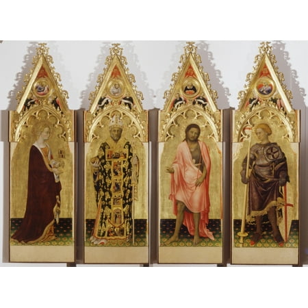 Uffizi Gallery - Gentile Di Niccol Known As Gentile Da Fabriano Quaratesi Polyptych 1425 15Th Century Panel Italy Tuscany Florence Uffizi Gallery Everett CollectionMondadori Portfolio Poster Print