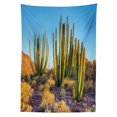 thumbnail image 3 of Ambesonne Landscape Tablecloth Rectangular Table Cover, Mountain Cactus Photo, 60"x90", Multicolor, 3 of 4