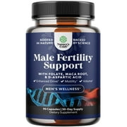 Prenatal Multivitamin Male Fertility Supplement - Mens Fertility with L-Arginine D-Aspartic Acid and Maca Root Prenatal Vitamins for Enhanced Motility Volume Potency and Fertility Support 90 Capsules