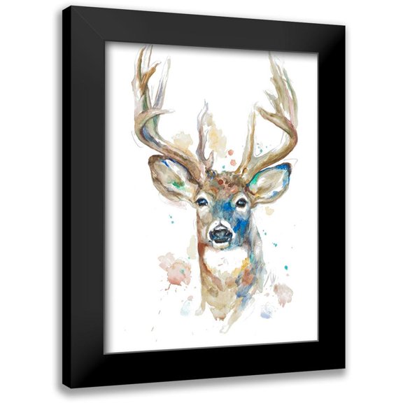 Pinto, Patricia 11x14 Black Modern Framed Museum Art Print Titled - Deer Facing Front
