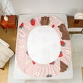 thumbnail image 5 of Castle Fairy Kawaii Capybara Twin Sheet Sets 3pcs for Kids Children,Cartoon Animal Twin Fitted Sheet Microfiber,Red Strawberry Flowers Breathable Flat Sheet,Super Cozy Room Decor, 5 of 7