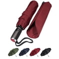 thumbnail image 1 of LifeTek - Collapsible and Compact Umbrella for Rain and Sun, Great for Travel, Fits in Purse, Backpack and Car, Sturdy Wind Resistant, Foldable, Lightweight, Automatic Open & Close Mechanism 42" Red, 1 of 4