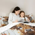 thumbnail image 5 of Castle Fairy Farmhouse Highland Cow 3 Pieces Queen Comforter Set for Female Men Women,Vintage Floral Flowers Ultra Soft Bedding Sets,Rustic Retro Cabin Cottage Bedding Comforter Set Breathable, 5 of 8