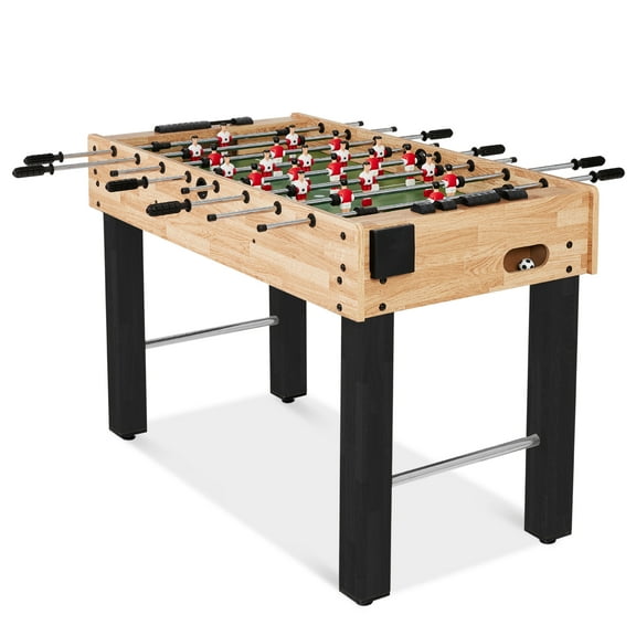 Best Choice Products 48in Competition Sized Foosball Table for Home, Game Room w/ 2 Balls, 2 Cup Holders - Natural