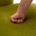 thumbnail image 3 of BRILHAMEZ Modern Velvet Barrel Accent Chair, Upholstered Single Sofa Lounge Chair for Living Room Bedroom, Green, 3 of 8