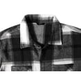 thumbnail image 4 of COOFANDY Men's Flannel Plaid Shacket - Casual Button Down, Long Sleeve Fleece Shirt Jacket with Pockets, 4 of 10