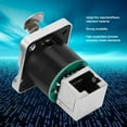 thumbnail image 4 of Conector de enchufes impermeables de interfaz RJ45, 2 conectores en ángulo de conectores YT-RJ45 Enchufe de aviación I Material aislante ignífugo Amonsee NO, 4 of 6