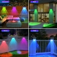 thumbnail image 4 of Yuarrent Lámpara solar de jardín con 10 horas de luz solar nocturna para cercas Luz solar de pared impermeable Iluminación y accesorios 3 colores de luz 2 piezas, 4 of 6