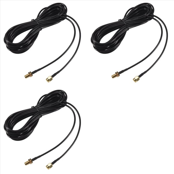 3piezas 5M Macho Rp-Sma Negro A Conector de Antena Wifi Conector de Antena