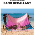 thumbnail image 5 of Manta de playa sin arena XXL, 210 * 200 cm, cubierta de picnic impermeable, material suave y duradero, liviana y portátil, perfecta para viajar, acampar, vacaciones en la playa, JFHHH pequeña, 5 of 5