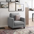 thumbnail image 2 of Pemberly Row Light Gray Durable Fabric Upholstered Contemporary Armchair, 2 of 9