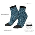 thumbnail image 6 of Naloa Blue and White Gradient Snowflake Ankle Socks for Women Non Slip Socks No Show Socks Classic Low Cut Casual Socks Casual Socks, 6 of 7