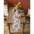thumbnail image 4 of Table Runner Dresser Scarf 13 x 36 Inch Spring Flowers Purple Tulip Flower Floral Retro Linen Table Runners Non-Slip Heat Kitchen Dining Table Decor for Indoor Outdoor Home Party Decoration, 4 of 7