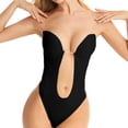 thumbnail image 1 of Shapers Shapewear For Women Plus Size Backless Built In Bra Body Shaper Seamless With Open Crotch, 1 of 9