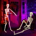 thumbnail image 4 of Zeiwohndc Ceiling Hanging Skeleton Life Size Human Body for Halloween Party Decoration, 4 of 14