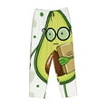 thumbnail image 4 of Balery Avocado with Glasses print Women's Pajama Pants,Ultra Lightweight Pjs,Lounge Pant-XX-Large, 4 of 9