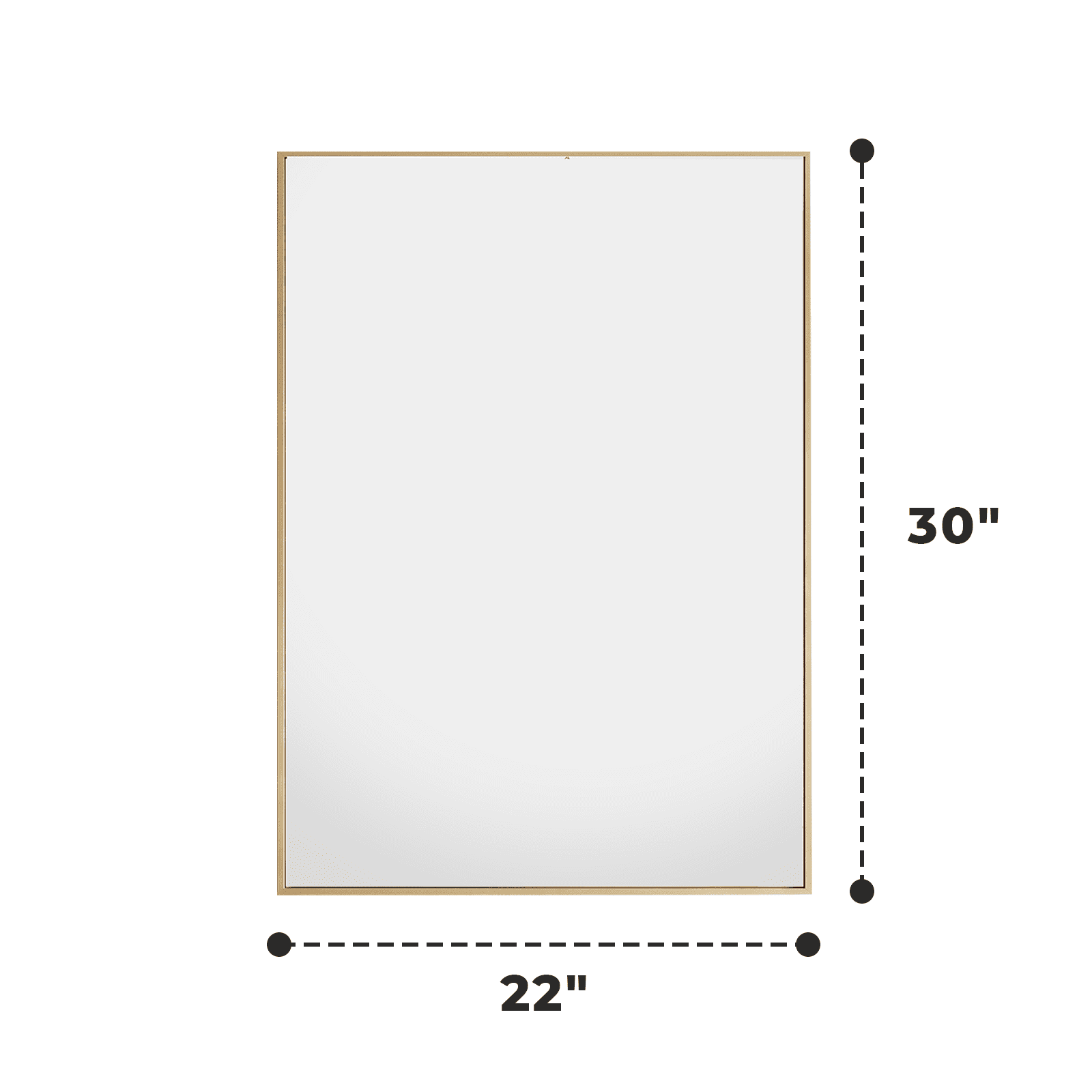 Alvantor Rectangle Wall Vanity Mirror with Black Brushed Frame for Over Sink
