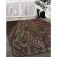 thumbnail image 3 of Ahgly Company Tapis d'Intérieur Lavables en Machine, Ronds Transitionnels de Nuit Rouges, Ronds de 7', 3 of 7