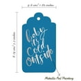 thumbnail image 5 of Inkdotpot 50 Pack Baby It's Cold Outside Baby Shower Favor Paper Tags Craft Real Silver Foil Hang Tag, 5 of 6
