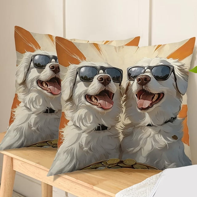 Funda de cojín decorativa | Funda de cojín de tela flocada de 45x45 cm | Diseño con estampado animal para sofá, dormitorio y sala de estar | Juego de 1