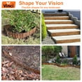 thumbnail image 6 of Vinci Garden Landscape Edging Border, 4 Inch x 10 FT Corrugated Sturdy Metal Easy Installation Safe Hemmed Lawn Garden Border Edges for DIY Flower Beds, Pathways and Patio Design (Rusted), 6 of 8