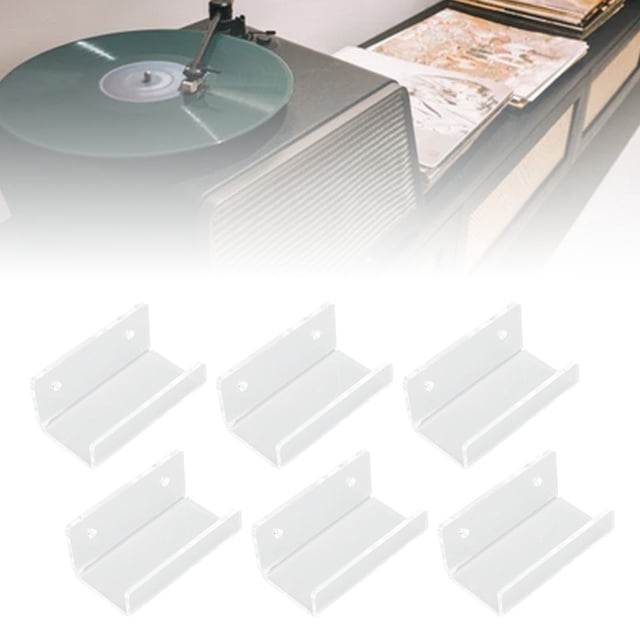 Wall Mount Vinyl Record Shelf, Clear Acrylic Record Shelf Easy Installation For Bedroom