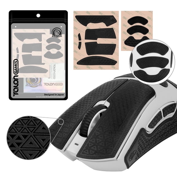 TALONGAMES Anti-Slip Grip Tape for Deathadder V3 Pro / V4 Pro Wireless - Ultra Thin 0.5mm, (Black)