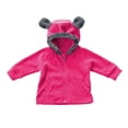 thumbnail image 5 of GiLiling Kids Hooded Overcoat with Cute Bear Ears, Zip Up Fall Winter Warm Sweatshirt Jacket for Toddler Baby Boys Girls Outwear (Hot Pink, 12-18 Months), 5 of 5