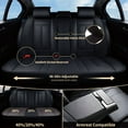 thumbnail image 2 of Florich Full Set Car Seat Covers, Luxury Faux Leather Seat Protectors, Automotive Seat Cushions Universal Fit for Most 5 Seats Vehicles, Black, 2 of 9